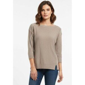 American Eagle Outfitters Women's Brown Jumper Knit holes pattern back S